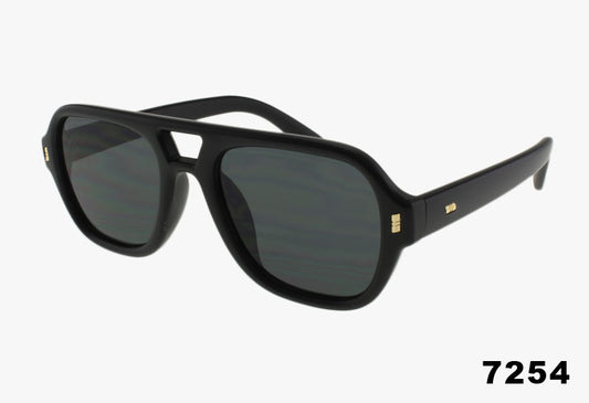 7254 - Thick Frame Fashion Pilot Aviator Sunglasses