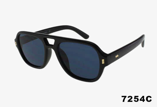 blue Thick Frame Fashion Pilot Aviator Sunglasses