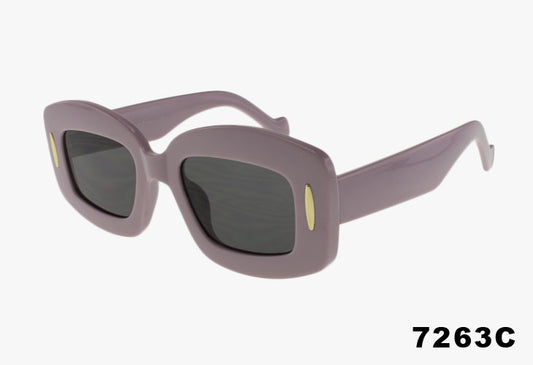 pastel purple Wholesale Thick Frame Rounded Butterfly Style Sunglasses