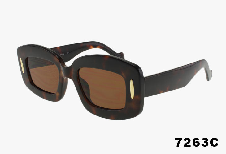 tortoise Wholesale Thick Frame Rounded Butterfly Style Sunglasses