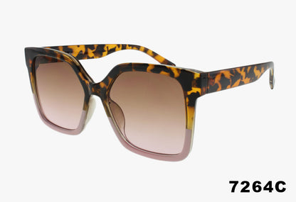 tortoise shell and pink frame Wholesale Square Frame Two Tone Fashion Sunglasses