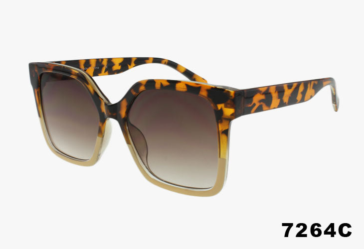 tortoise shell and camel frame Wholesale Square Frame Two Tone Fashion Sunglasses