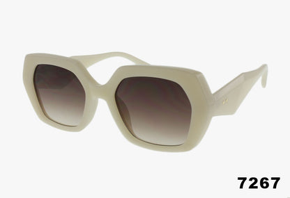 ivory frame Wholesale Medium Hexagon Shaped Fashion Sunglasses