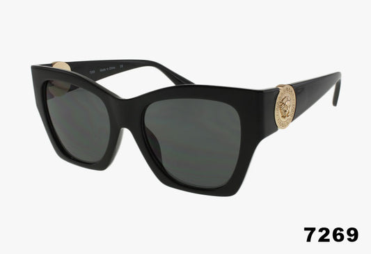 black Wholesale Fashion Oversized Square Emblem Sunglasses
