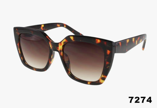tortoise Large Fashion Square Frame Wholesale Sunglasses