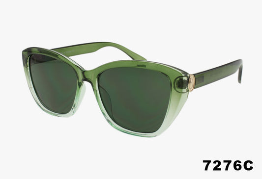 green Wholesale Fashion Square Gradient Cat Eye Sunglasses