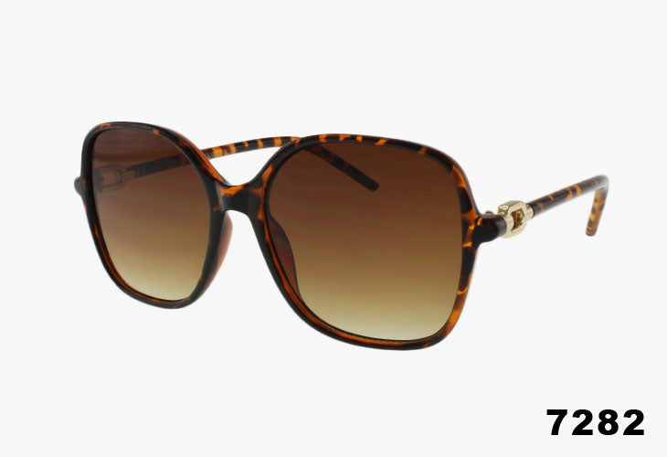 tortoise Wholesale Fashion Rounded Frame Butterfly Sunglasses