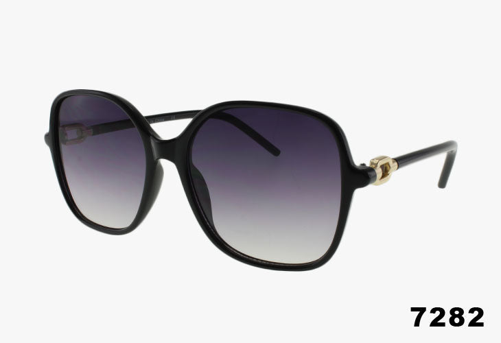 black Wholesale Fashion Rounded Frame Butterfly Sunglasses