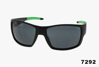 black green Wholesale Fashion Rubber Tipped Sport Sunglasses