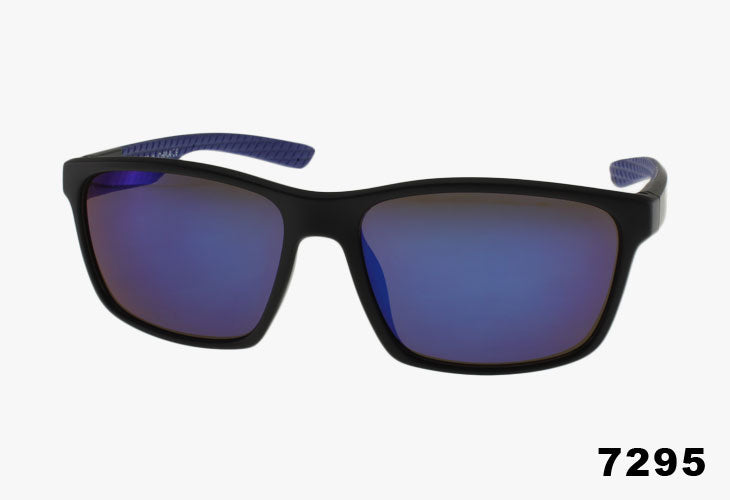 Blue Mirror Wholesale Rubber Lined Active Sport Sunglasses