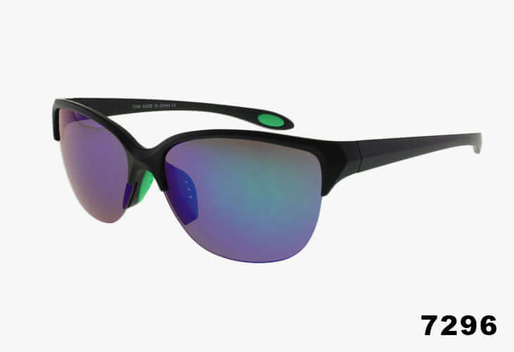 Wholesale Classic Rimless Sport Sunglasses with semi-rimless design and UV400 protection in diverse colors.
