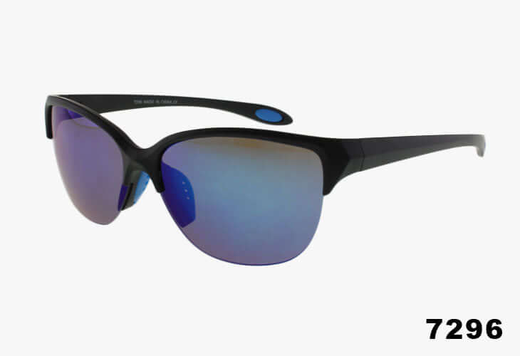 Wholesale Classic Rimless Sport Sunglasses - Semi-Rimless Design with UV400 Protection in Assorted Colors