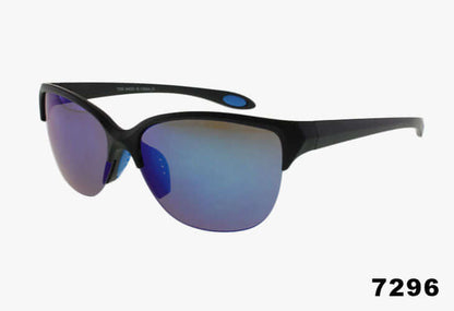 Wholesale Classic Rimless Sport Sunglasses - Semi-Rimless Design with UV400 Protection in Assorted Colors