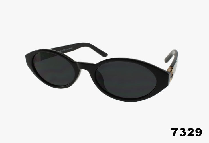 7329 - Wholesale Slim Rectangular Oval Fashion Sunglasses