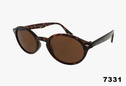 Wholesale Medium Oval Key Hole Bridge Classic Sunglasses tortoiseshell frame and matching brown lenses