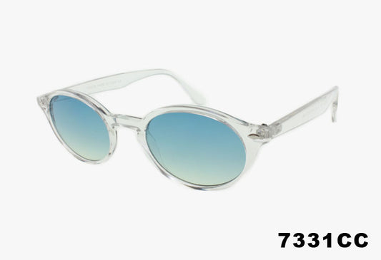 green Small Oval Key Hole Bridge Classic Wholesale Sunglasses