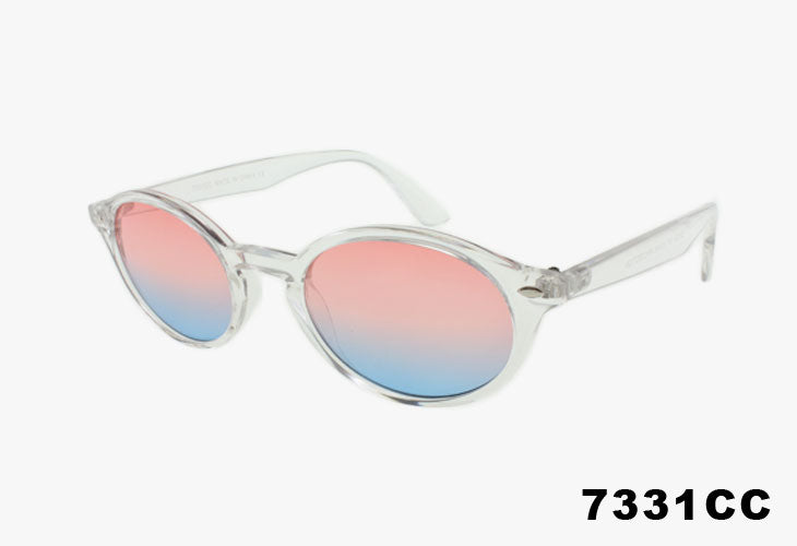 pink Small Oval Key Hole Bridge Classic Wholesale Sunglasses
