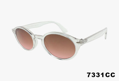 brown Small Oval Key Hole Bridge Classic Wholesale Sunglasses