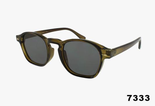 Fashion Square Keyhole Bridge Wholesale Sunglasses green frame