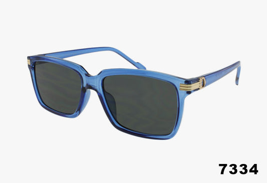 Wholesale Fashion Medium Rectangular Sunglasses blue frame