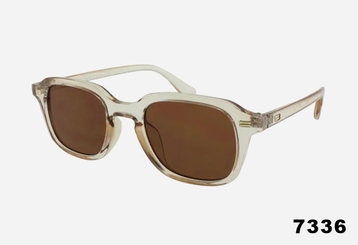 Wholesale Fashion Square Keyhole Bridge Sunglasses tan