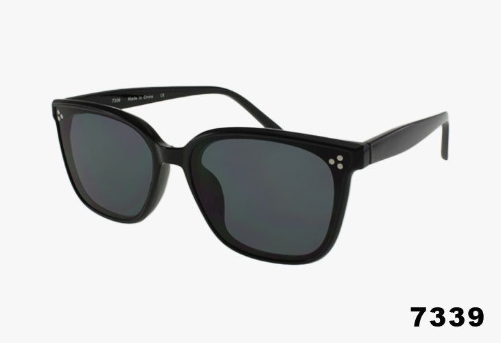 Fashion Extended Lens Square Wholesale Sunglasses black frame