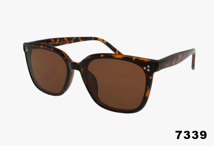 Fashion Extended Lens Square Wholesale Sunglasses tortoise frame