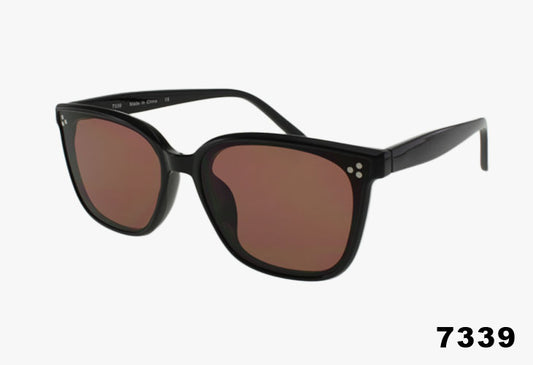 Fashion Extended Lens Square Wholesale Sunglasses with amber lenses