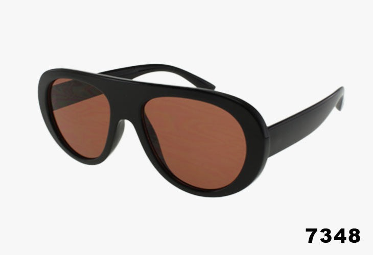 Large Rounded Pilot Style Wholesale Sunglasses in tortoise shell frame with amber lenses