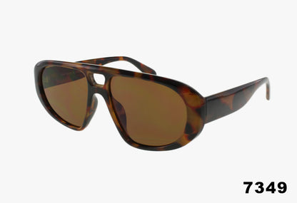 Wholesale Fashion Wide Frame Style Pilot Sunglasses tortoise frame and brown lenses