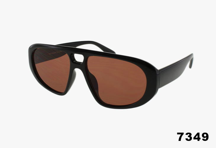 Wholesale Fashion Wide Frame Style Pilot Sunglasses tortoise frame and amber lenses