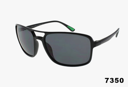 black Wholesale Fashion Rubber Tipped Sport Pilot Sunglasses