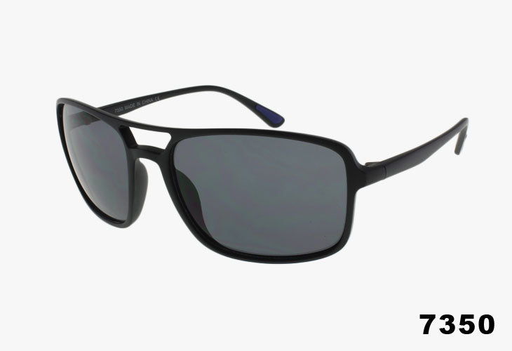 matte black Wholesale Fashion Rubber Tipped Sport Pilot Sunglasses
