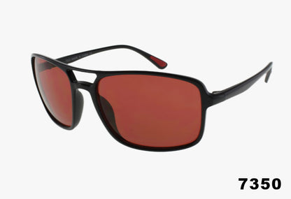 brown Wholesale Fashion Rubber Tipped Sport Pilot Sunglasses