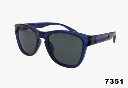 Fashion Square Sport Wholesale Sunglasses blue frame with grey lens