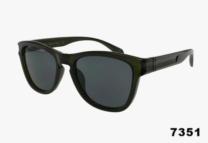 Fashion Square Sport Wholesale Sunglasses black frame with grey lens