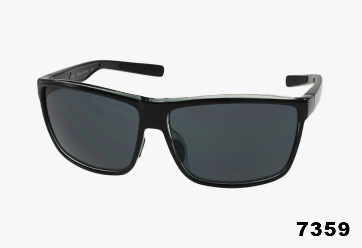 Wholesale Square Fashion Rubber Lined Sport Sunglasses black lens