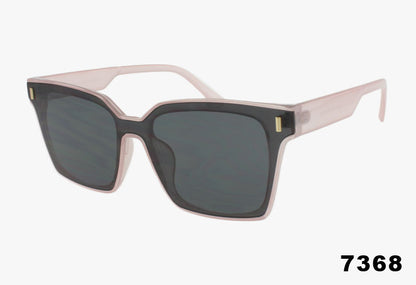 champagne Wholesale Fashion Extended Lens Square Sunglasses