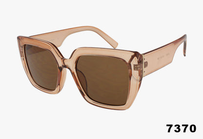 Wholesale Large Fashion Square Frame Sunglasses tan frame and brown lenses