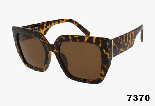 Wholesale Large Fashion Square Frame Sunglasses tortoise frame and brown lenses
