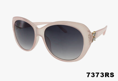 Wholesale Rounded Butterfly Style Rhinestone Sunglasses pink frame