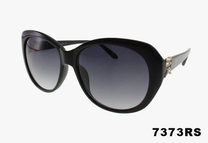 Wholesale Rounded Butterfly Style Rhinestone Sunglasses black frame