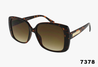 tortoise Wholesale Large Classic Rounded Square Frame Sunglasses