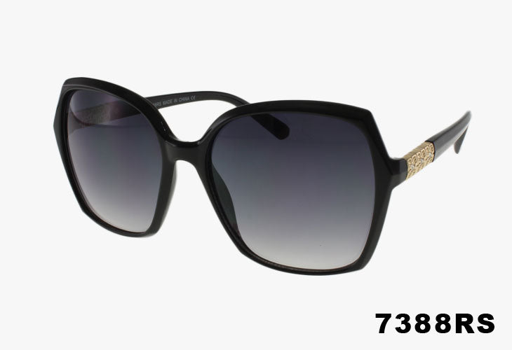 Wholesale Fashion Angular Frame Butterfly Sunglasses in black color