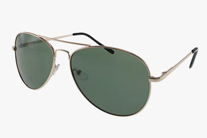 green Wholesale Classic Spring Hinge Metal Aviator Sunglasses