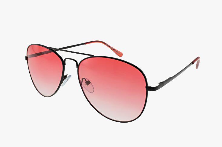 black red Wholesale Classic Spring Hinge Metal Aviator Color Sunglasses