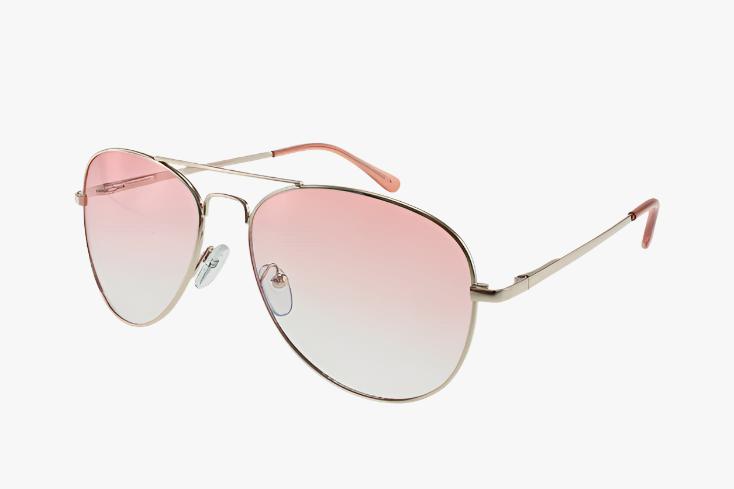 pink Wholesale Classic Spring Hinge Metal Aviator Color Sunglasses