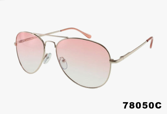 pink Wholesale Classic Spring Hinge Metal Aviator Color Sunglasses