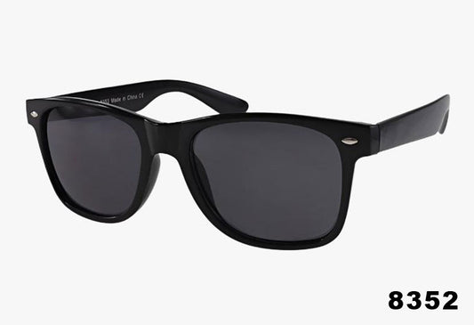 black Classic Flex Hinge Rectangular Wholesale Sunglasses