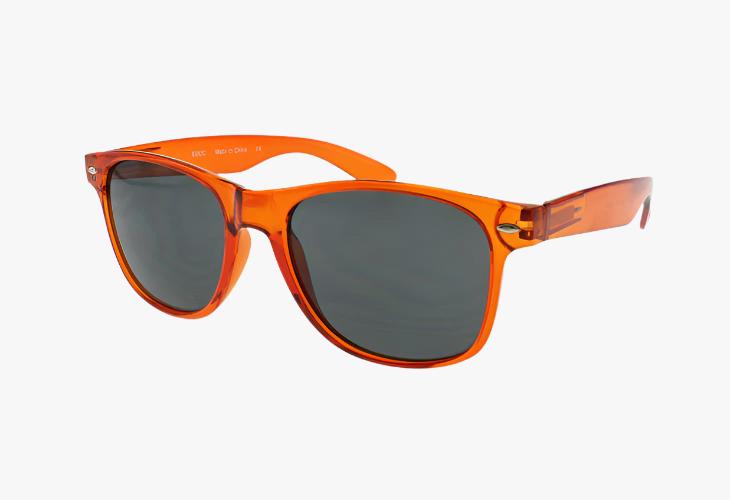 orange Classic Flex Hinge Rectangular Color Wholesale Sunglasses